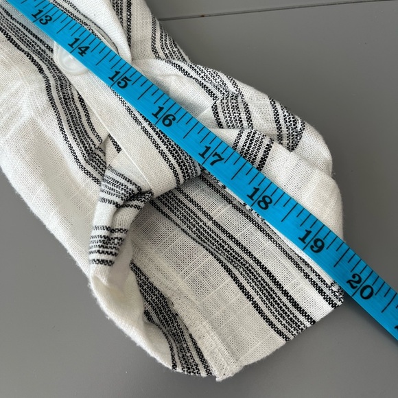 [M]DKR Gray Striped Linen Blend Women's Open Blazer - Picture 15 of 15